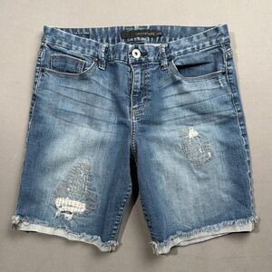 Calvin Klein Jeans Denim Shorts Distressed Frayed Hem Women's Size 29/8